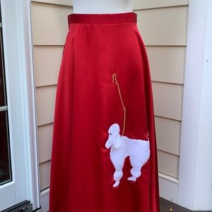 Red Poodle Skirt 50's Style Costume Halloween Happy Days